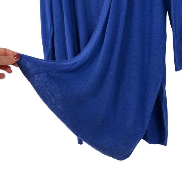 CHICO'S Women's Purple Open-Front Sabrina Layering Cardigan 2 Linen Rayon Blend - Picture 5 of 10